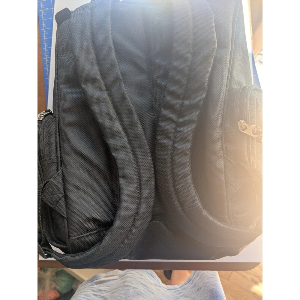 Heritage Travelware Black Laptop Backpack Business Travel Nylon Multi Pocket Bag